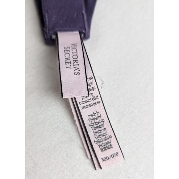 Lot 2 Victoria's secret Bra's muted purple and beige both 32D T shirt pushup EUC - Picture 5 of 13